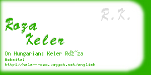 roza keler business card